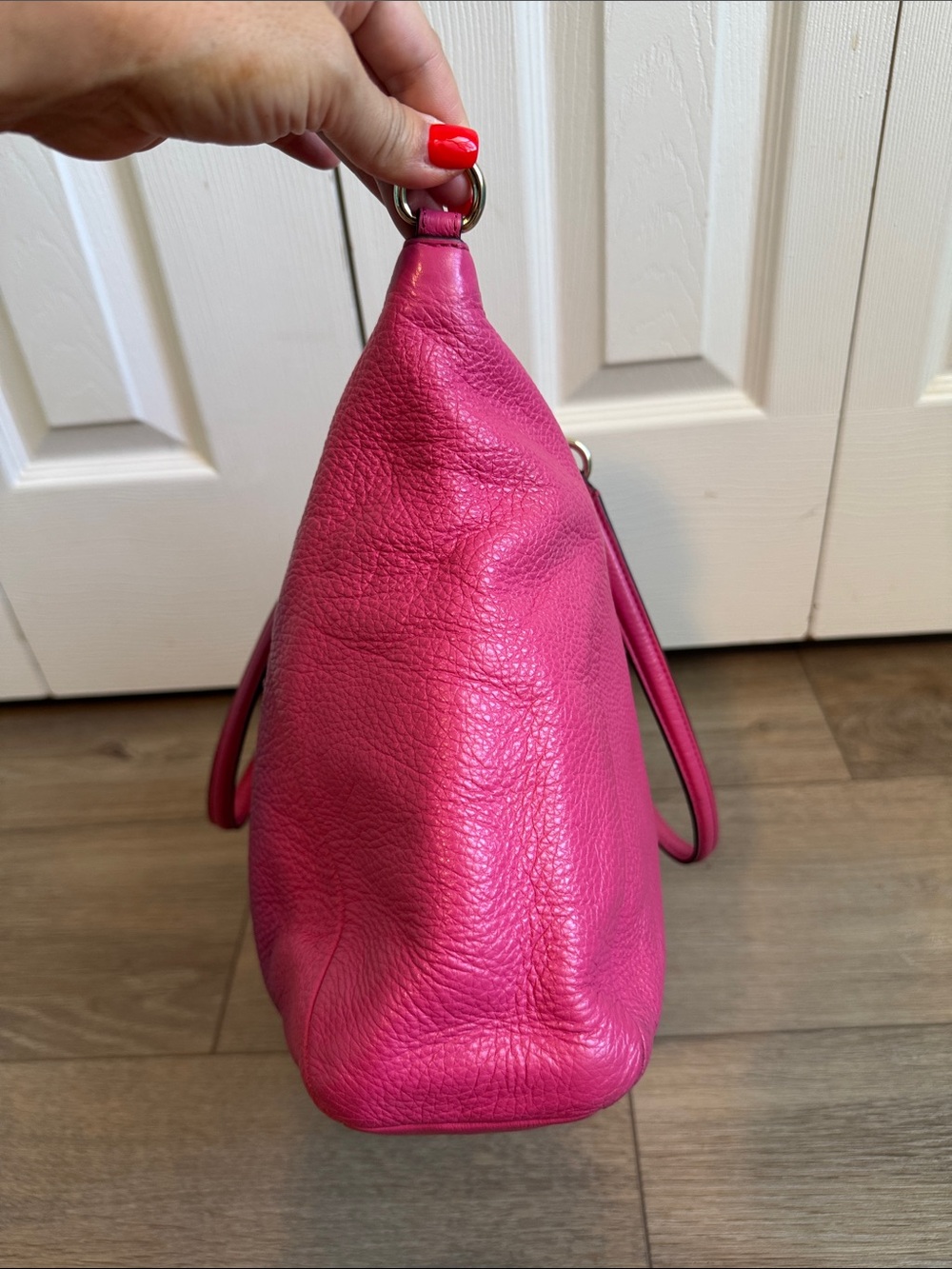 Authentic Coach Pink Pebbled Leather Tote Bag - Picture 12 of 16